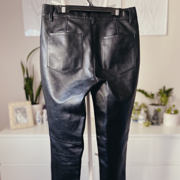 FREE PEOPLE Faux Leather Bootcut Midrise Pants - Picture 2 of 5